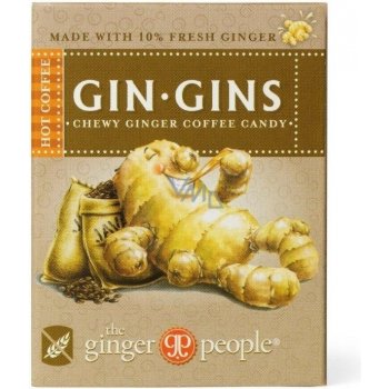 Gin Gins Hot Coffee zázvorové žvýkací bonbony s kávou 42 g