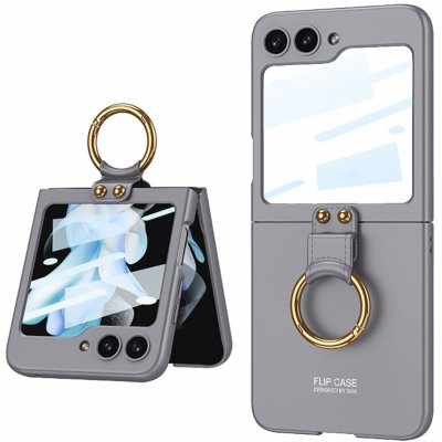 GKK CIRCLE Ochranný s držákem Samsung Galaxy Z Flip 5 5G šedé – Zboží Mobilmania