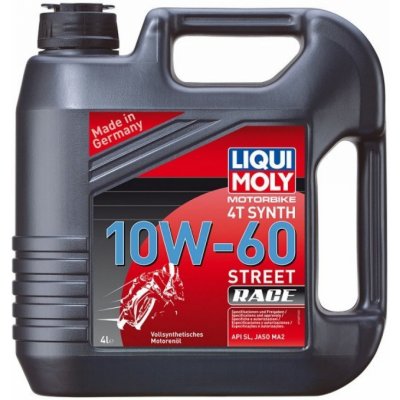 Liqui Moly 1687 Motorbike 4T Synth Street Race 10W-60 4 l – Hledejceny.cz