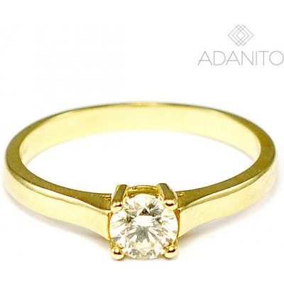 Adanito ZSL102 Zlatý briliantový prsten – Zboží Mobilmania