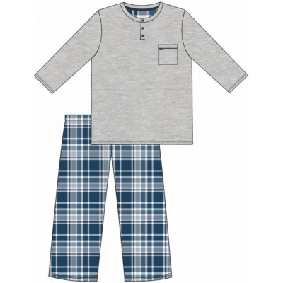 Cornette Dave 125/169 pánské pyžamo dlouhé šedé – Zboží Mobilmania