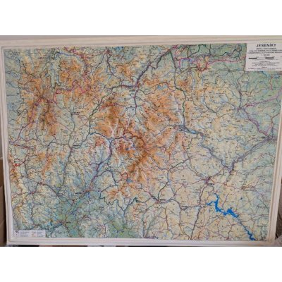 Kartografie HP nástěnná mapa Jeseníky 1:80 t. - reliéfní., 74x98 cm – Zboží Mobilmania