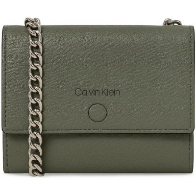 Calvin Klein dámská kožená clutch s řetízkem grn – Hledejceny.cz