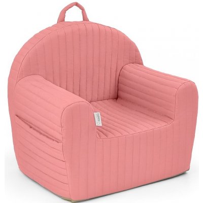 Ourbaby Dětské křesílko 37583 Quilted armchair with straps pink – Zboží Dáma