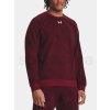 Pánská mikina Under Armour Rival Fleece Printed Crew Dark Maroon/White