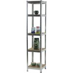 Fistar Regál 1800 x 400 x 400 mm kov zinek 5 polic stříbrná – HobbyKompas.cz