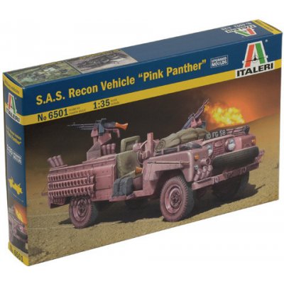 Italeri Plastikový model vojenské techniky 6501 S.A.S. RECON VEHICLE PINK PANTHER 1:35 – Hledejceny.cz