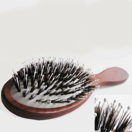 Natur Hair kartáč na prodloužené vlasy z přírodních kančích štětin a  plastových ostnů Tmavé dřevo ovál od 220 Kč - Heureka.cz