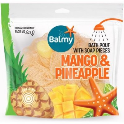 Balmy Koupelnová houba s kousky mangovo-ananasového mýdla 23 g – Sleviste.cz