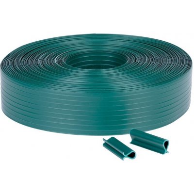 Páska Strend Pro EUROSTANDARD, 47,5 mm, L-35 m, stínící, zelená, krycí, na plotové panely, s 20 klipsami, 1000g/m2, PVC, RAL6005 – Zbozi.Blesk.cz