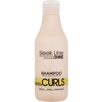 Stapiz Sleek Line Waves & Curls Shampoo 300 ml čisticí a hloubkově hydratační šampon pro kudrnaté a vlnité vlasy pro ženy