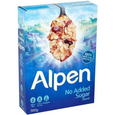 Alpen No Added Sugar 560 g – Sleviste.cz