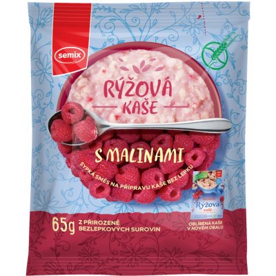 Semix Rýžová kaše malina bez lepku 65 g – Zbozi.Blesk.cz