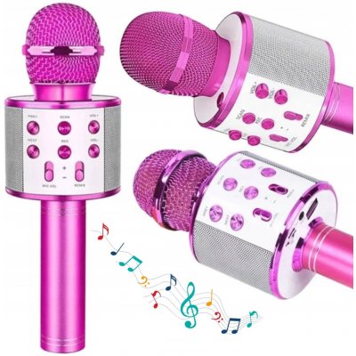 R2INVEST WS 858 BEZDRÁTOVÝ MIKROFON KARAOKE růžový – Zboží Mobilmania