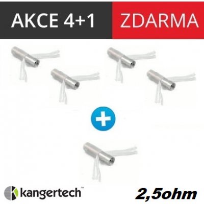 Kangertech CC/T2 žhavící hlava nichrome 2,5ohm 5ks – Hledejceny.cz