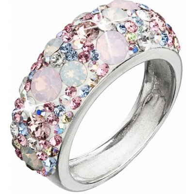 Jewelry by Bohemia Stříbrný prsten s krystaly Swarovski růžový Magic Rose 35031.3 – Zboží Mobilmania