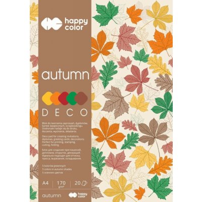 Happy Color Blok Deco Autumn 170 g/m2 A4 20 listů 5 barev – Zboží Dáma