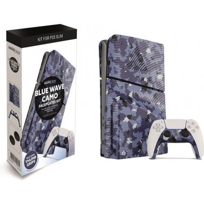 Comgad Kryt na konzoli PS5 Slim - Blue Wave Camo Faceplates Kit – Hledejceny.cz