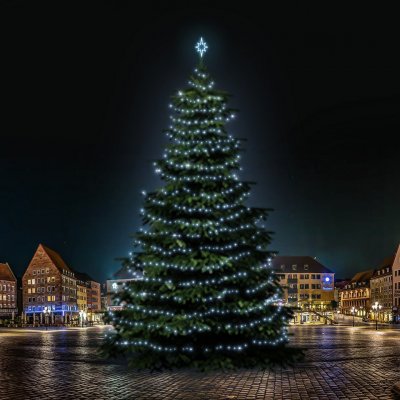 DECOLED LED světelná sada na vánoční stromy vysoké 21-23 m ledová bílá – Hledejceny.cz