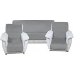 Bellatex přehoz Souprava Korall micro 3+1+1 šedá 150 x 200 cm, 2 ks 65 x 150 cm – Hledejceny.cz