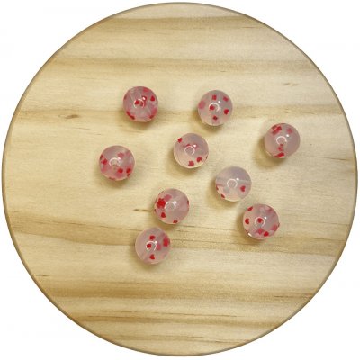 Silikonový korálek 12mm - kulatý Barva korálků: Srdcové konfety – Zboží Dáma