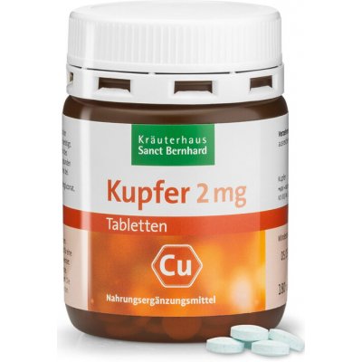 Kräuterhaus Sanct Bernhard KG Měď 2 mg 180 tablet – Hledejceny.cz