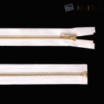 Zip mosazný dělitelný bílý 40 cm – Zboží Mobilmania