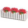 Květináč a truhlík botle Balkon Box Flowerpot Planter Box Plot Bílá W 58cm