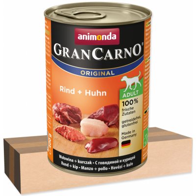 Animonda Gran Carno Adult hovězí & Kuře 6 x 400 g – Hledejceny.cz