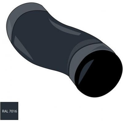 KJG odskokové koleno 100 mm antracit pozinkované – Zboží Mobilmania