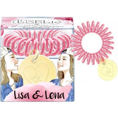 Invisibobble Original Lisa & Lena originální vlasová gumička čirá s tmavě růžovým proužkem – Hledejceny.cz