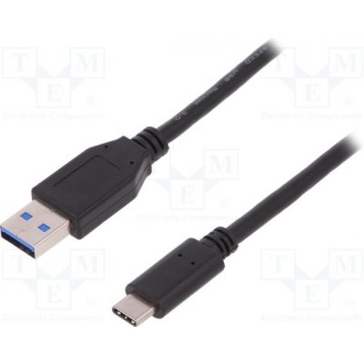 Assmann AK-300136-010-S USB 3.0, USB A M (plug)/USB C M (plug), 1m, černý