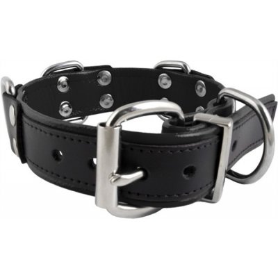 Mister B Slave Collar 4 D Rings kožený BDSM obojek s D kroužky