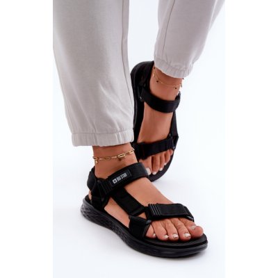Big Star Shoes dámské sandály černá tmavě červená – Zboží Dáma