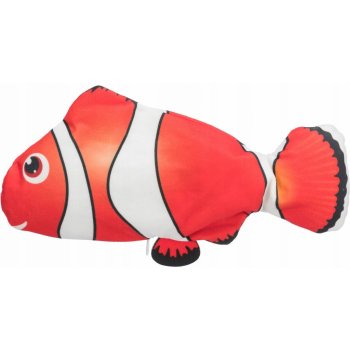Trixie Toy Wriggle Fish, bílá/červená/černá, 26 cm, s catnip
