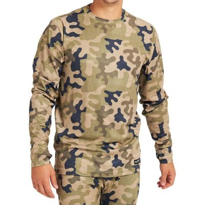 Burton tričko Midweight Crew LS Martini Olive/Terra Camo