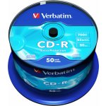 Verbatim CD-R 700MB 52x, AZO, spindle, 50ks (43351) – Zboží Živě