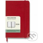 Moleskine A6 týdenní 2026 červený – Zboží Dáma