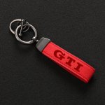 Přívěsek na klíče GTI pro VW kožená ALCANTARA červená – Zbozi.Blesk.cz