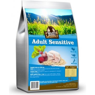 Wuff! Adult Sensitive 15 kg – Zboží Mobilmania