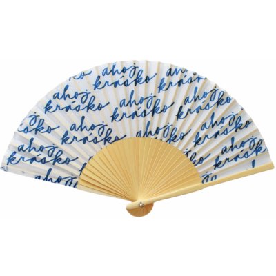 Bella Rose Látkový vějíř Ahoj krásko modrá – Sleviste.cz