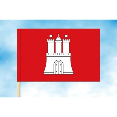 LIBEA, s.r.o. Hamburk vlajka Rozměr: 30×45 cm, Uchycení: Návlek na žerď – Hledejceny.cz