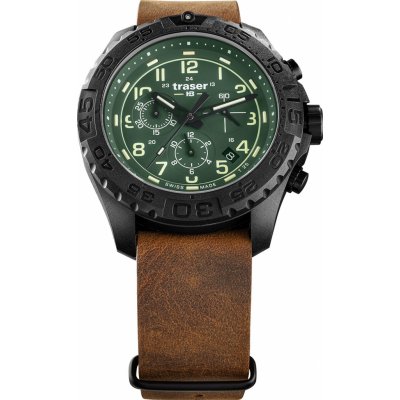 Traser P96 Outdoor Pioneer Green na textilním NATO řemenu