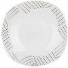 Talíř Banquet Porcelánový hluboký talíř CHARME 22x22cm bílá