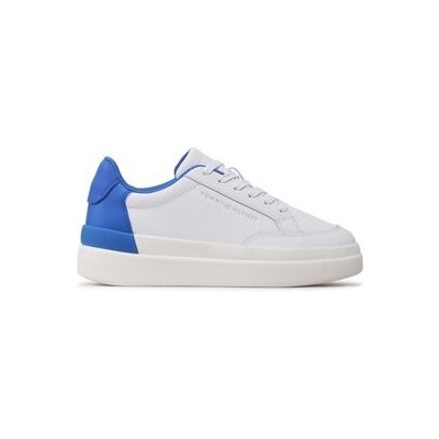 Tommy Hilfiger sneakersy Feminine Sneaker With Color Pop FW0FW06896 white/Electric blue