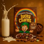 Lucky Charms Chocolatey cereálie s kousky marshmallows s příchutí čokolády 300 g – Zboží Dáma