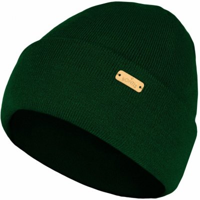 Bontis pletená dvojitá pánská čepice s lemem Lahvově zelená – Hledejceny.cz
