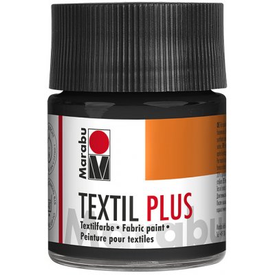 Marabu textil plus barva na textil 50 ml černá 073 – Zboží Mobilmania
