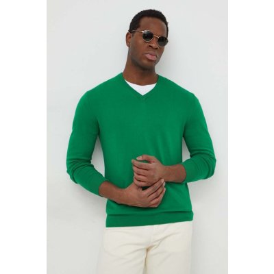 United Colors of Benetton bavlněný svetr lehký 1098U4486 zelená