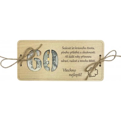Dřevěné přání k 60. narozeninám na peníze – Zbozi.Blesk.cz